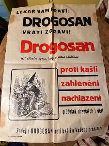 Plakát starý Drogosam proti kašli