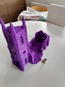 Fantasy kostel - wargaming terén ( měřítko 28/32mm) - 3D tisk