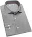 Pánske Business bavlnená košeľa s dlhým rukávom slim fit šedá L / XL - Oblečenie, obuv a doplnky