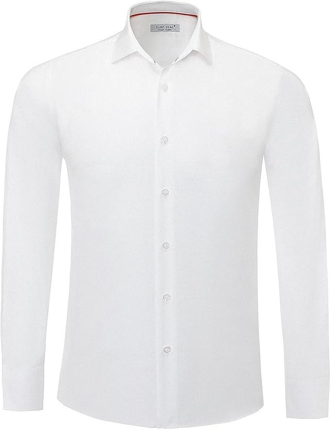 Pánske Business bavlnená košeľa s dlhým rukávom slim biela L / XL - Oblečenie, obuv a doplnky