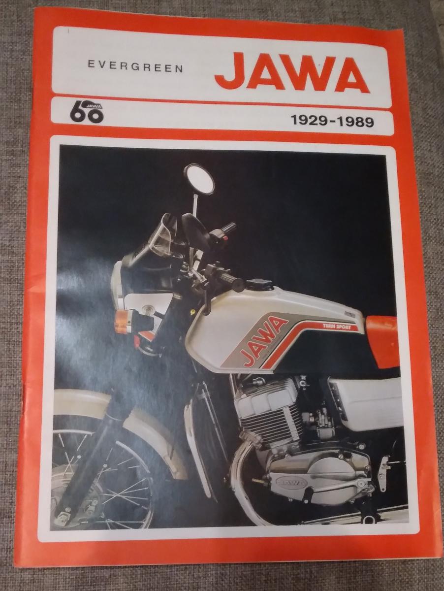 JAWA originál prospekt 60 rokov značky A4 /56 strán /1989 - Motoristická literatúra