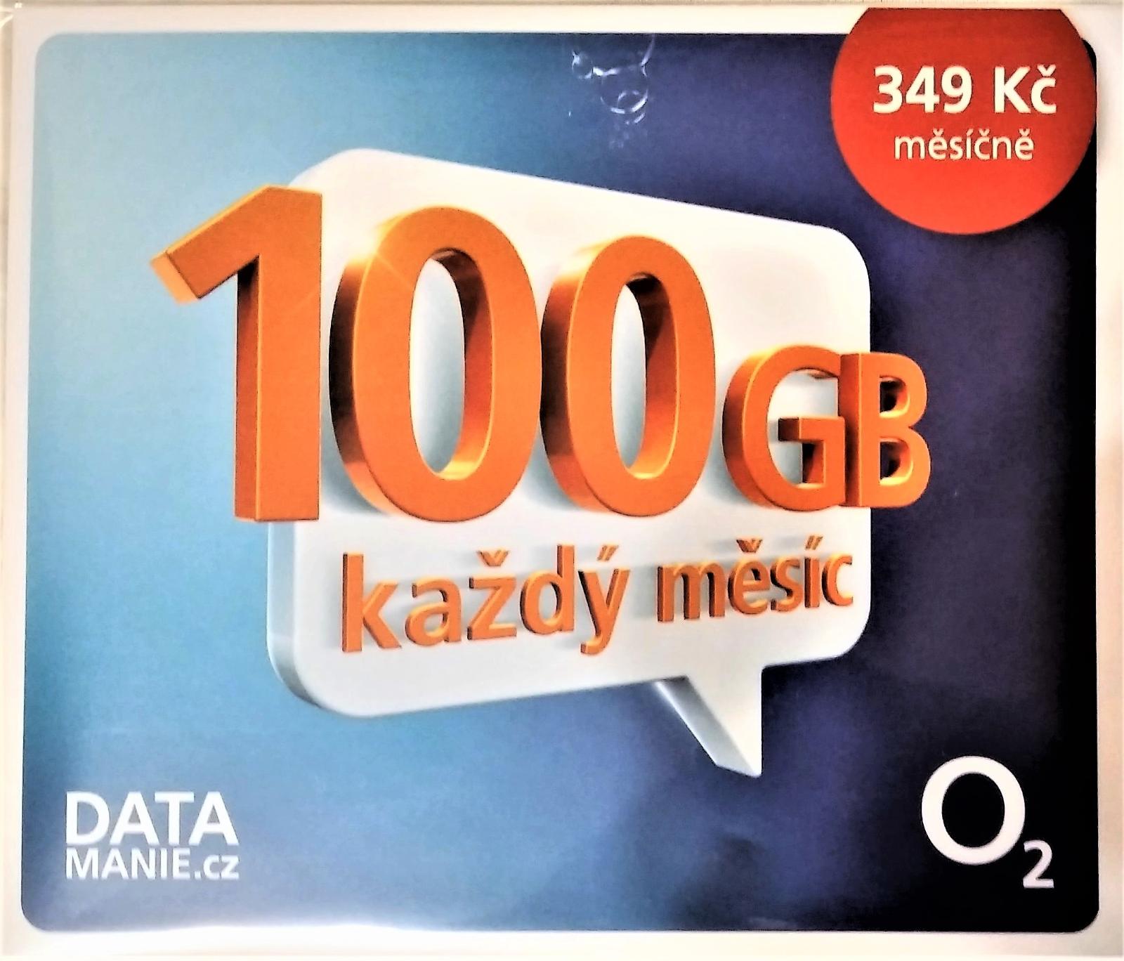 DATAMANIE O2 SIM KARTA 100 GB ZA 13,99 Kč MESAČNE - Mobily a smart elektronika