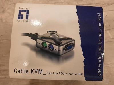 Kabel, rozdělovač Level one cable KVM 2-port for PS2
