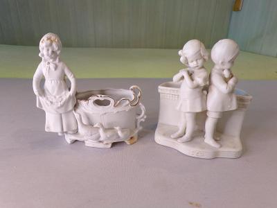 Porcelánové figurální slánky - bisquite.