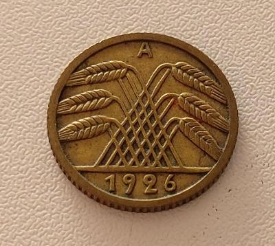 Zajímavá chyboražba - Asi 5 Reichspfennig 1926 A - (č.637)