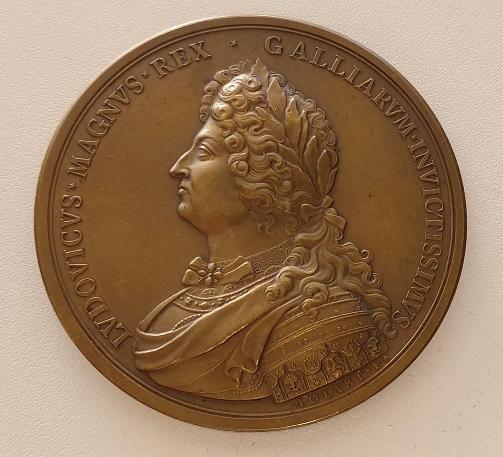 AE Medaila 1687 (Molart) - Na výstavbu zámku vo Versailles.. - Numizmatika