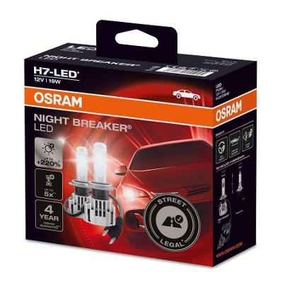 Legální LED žárovky H7 OSRAM Night Breaker +220%