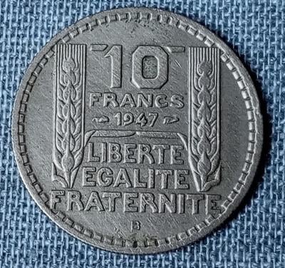 10 francs 1947 B Francie