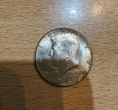 1/2 Dollar USA 1967 stříbro