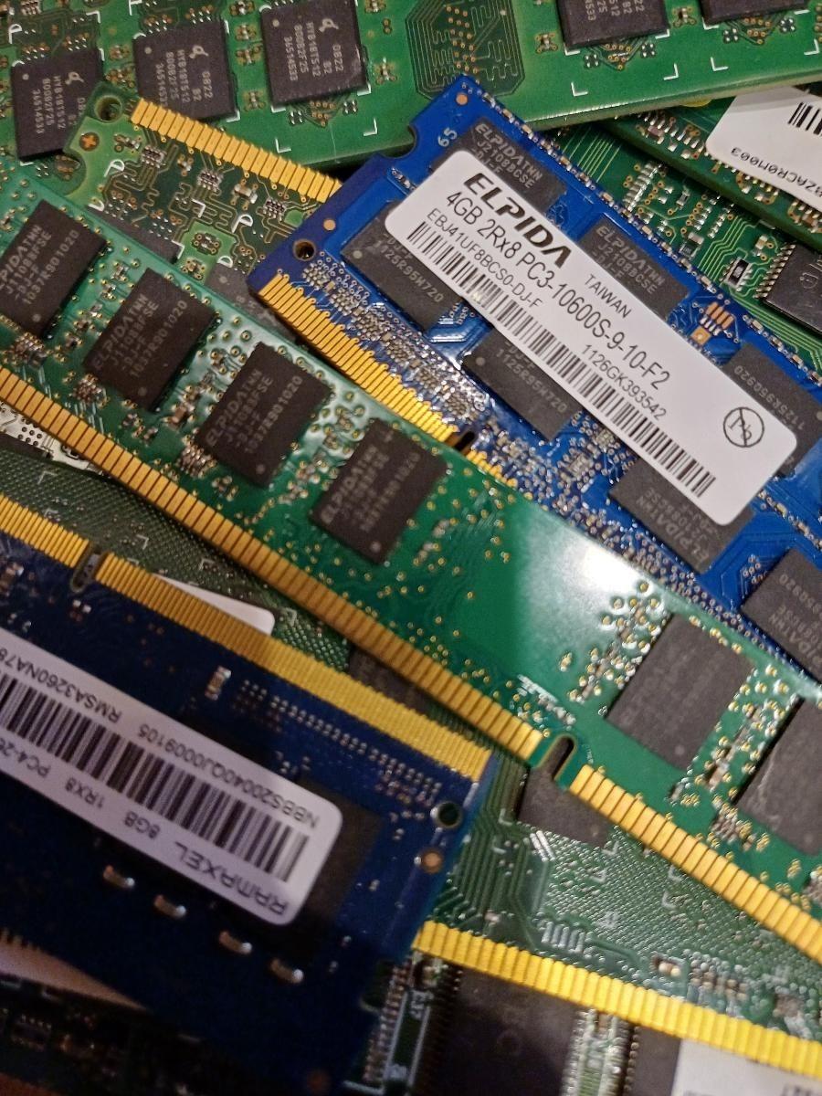 20 Kusů - 260g nefunkčních RAM pamětí - na zlato, či do sbírky - Počítače a hry