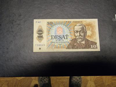 Bankovka 10 korún 1986