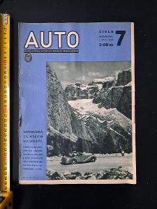 ČASOPIS AUTO 1935 - POUZE OBÁLKA - 1 LIST - PRO KOMPLETACI ROČNÍKU