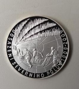 Stříbrná mince 200 Kč Dosažení severního pólu 100. výročí
