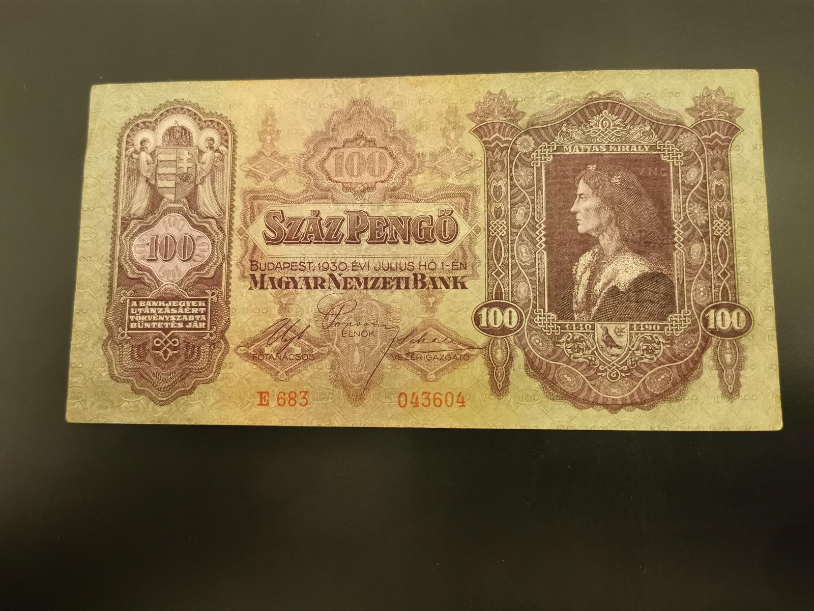 Maďarsko 100 pengo 1930 - Bankovky