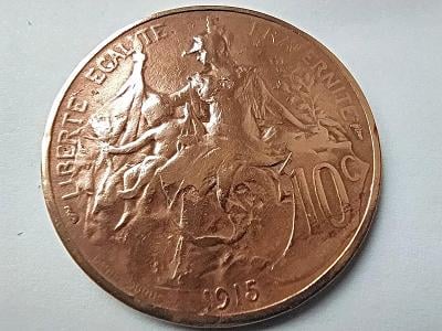 10 centimes 1915, historická šlechta, Francie, č. L73