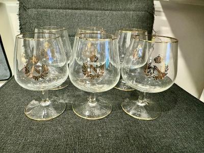 Sada 6ti skleněných pohárů (Napoleonky)