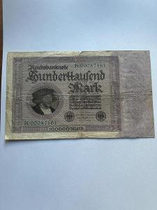 Nemecko- 100 000 Mark - 1923-séria •K•