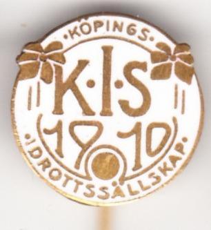 švédská 2. soutěž: Köpings IS, smaltovaný, stick pin, průměr 11 mm
