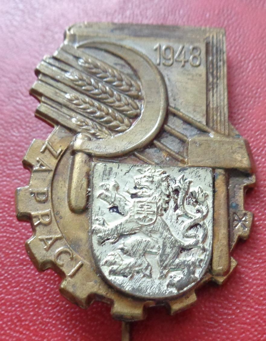 Československé Vyznamenanie Práca 1948 odznak medaily Rád - Zberateľstvo