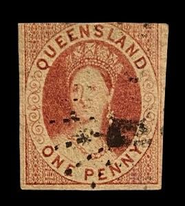 Queensland - královna Viktorie - SG1 - 1860 - vzácná 