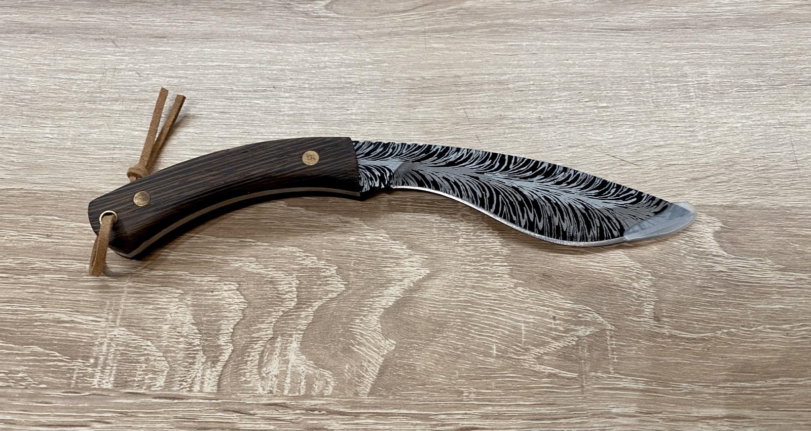 Kuchársky lovecký nôž finka kukri s puzdrom 19 cm - Šport a turistika