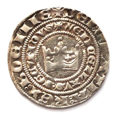 Čechy, Václav II. Přemyslovec 1278-1305, pražský groš, originál !
