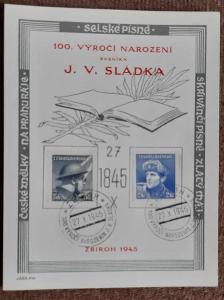 100.výročí narození básníka J.V. Sládka-ZBIROH 1945