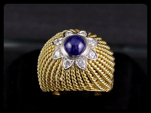 Luxusný prsteň/zafír+dia 2,04 ct./18 k./13,0 gr./vel.50/ TOP!!! - Šperky