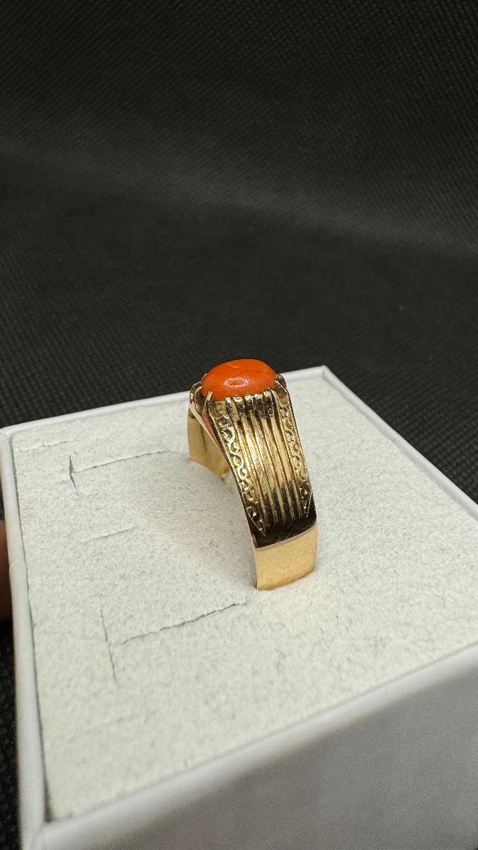 St. zlatý prsteň 14kt č.597 - Starožitné šperky