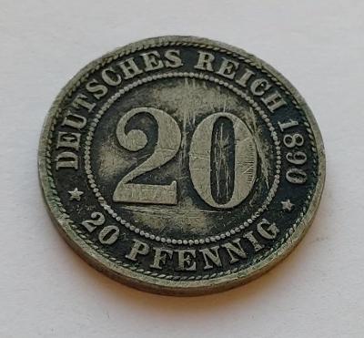 Německo - 20 Pfennig 1890 A - (č.930)