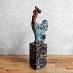 Dáma s vírivými šatami - Krásna bronzová socha soška Art deco - Starožitnosti a umenie