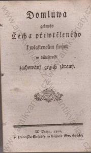 Domluwa gednoho Čecha František Jeřábek 1800