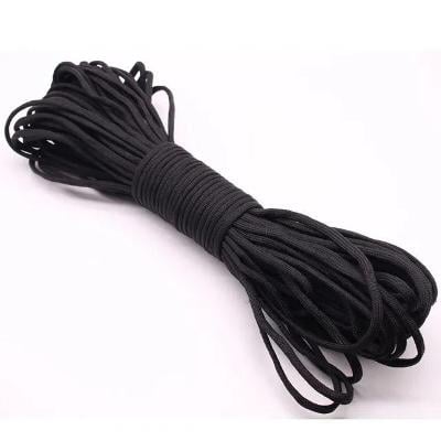 30M venkovní kempování lano pro přežití padákové lano, barva: černá