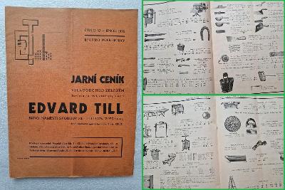 Starý reklamní katalog ceník Till Brno 1935 železářství nářadí váha aj