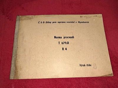 DRÁŽNÍ KNIHA - NORMA PRACNOSTI T 679.0 R4 1969