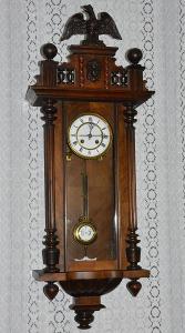 Starožitné řezbované hodiny Deutsches Reich 1880 