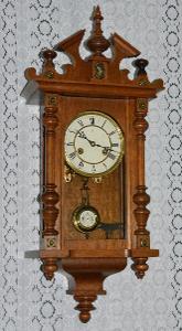 Starožitné řezbované hodiny Junghans - židovky