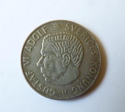 Ag. stříbrná 1 krona Švédsko 1963