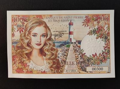 1000 Francs, Banque Miquelon, Franck Medina 2023