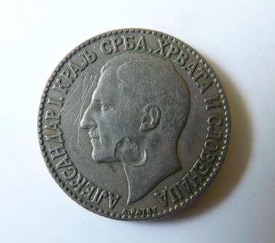 2 dináry 1925 Srbsko chyboražba