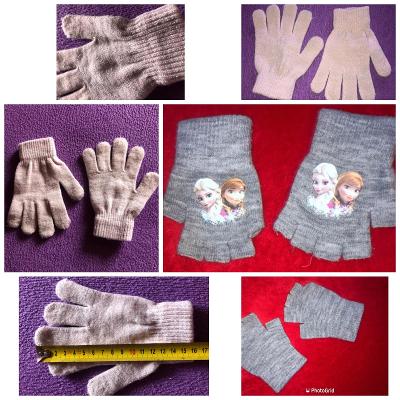 Prstové rukavice Elsa a Anna 2v1 110/128