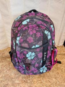 Ružový kvetinový školský batoh Dakine