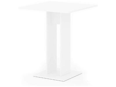 Jídelní stůl Ewert, bílý, dřevěný, 65 x 65 cm - A