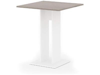 Jídelní stůl Ewert, sonoma/bílá, dřevěný, 65 x 65 cm - A