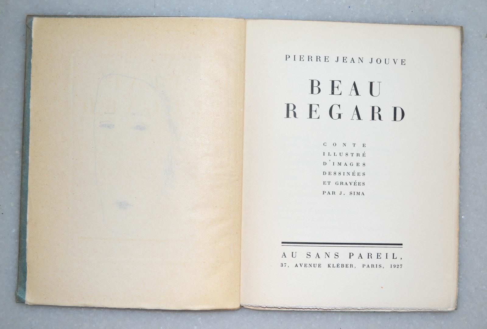 P. Jouve: BEAU REGARD, 1927, 15 drevorytov a 3 suché ihly Jozefa Šímu - Umenie