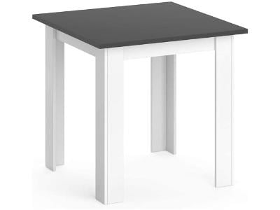 Jídelní stůl Karlos, antracit/bílá, dřevěný, 80 x 80 cm - B