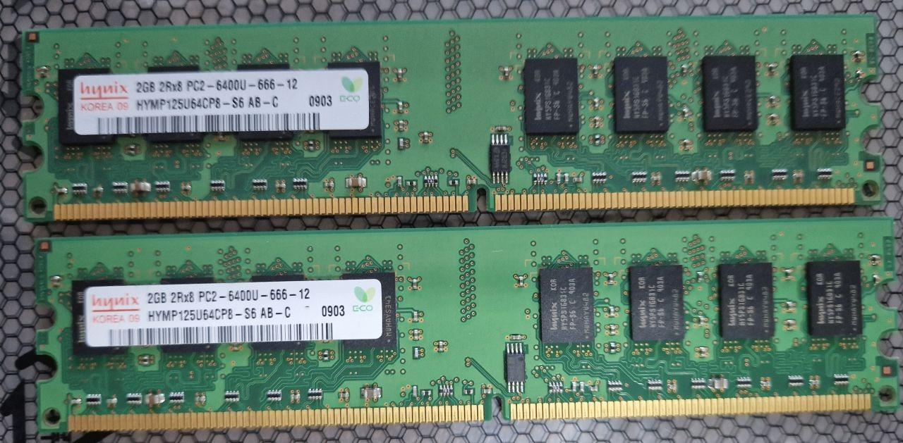 Paměť Hynix DDR2 4GB, HYMP125U64CP8-S6-AB-C, 2x2GB - Počítače a hry