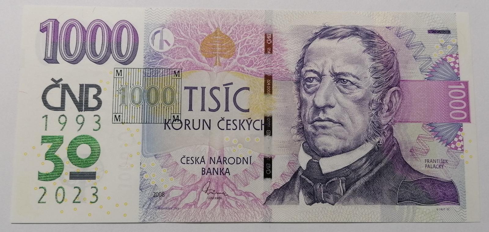 1000 K 2023 p tisk 30. v ro NB s rie R13 000295 stav UNC Aukro