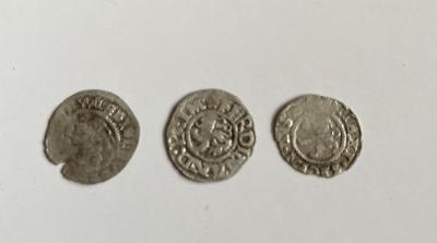 3 x bílý peníz, Maxmilián II, Ferdinand II, Vladislav II