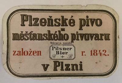 Stará PE do roku 1948 pivovar Plzeň Prazdroj - Velmi stará!!